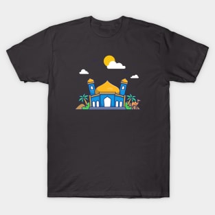 Mosque With Camel Cartoon (2) T-Shirt